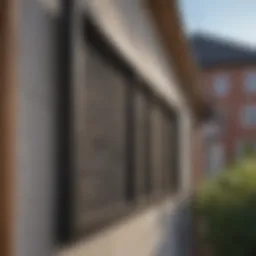 Soffit bug screen installation in modern home exterior