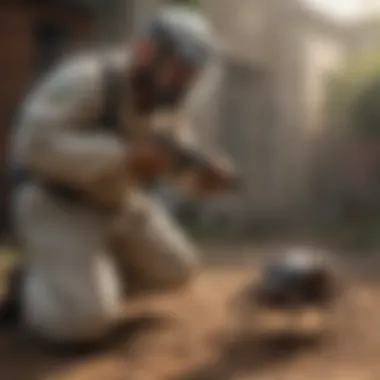 Illustration of professional exterminators implementing advanced pest control methods