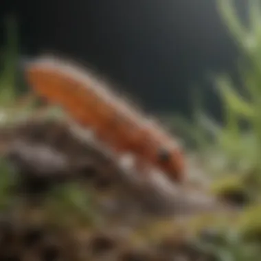 Springtails in Their Natural Habitat Close-up view of springtails in their natural habitat, highlighting their unique morphology.