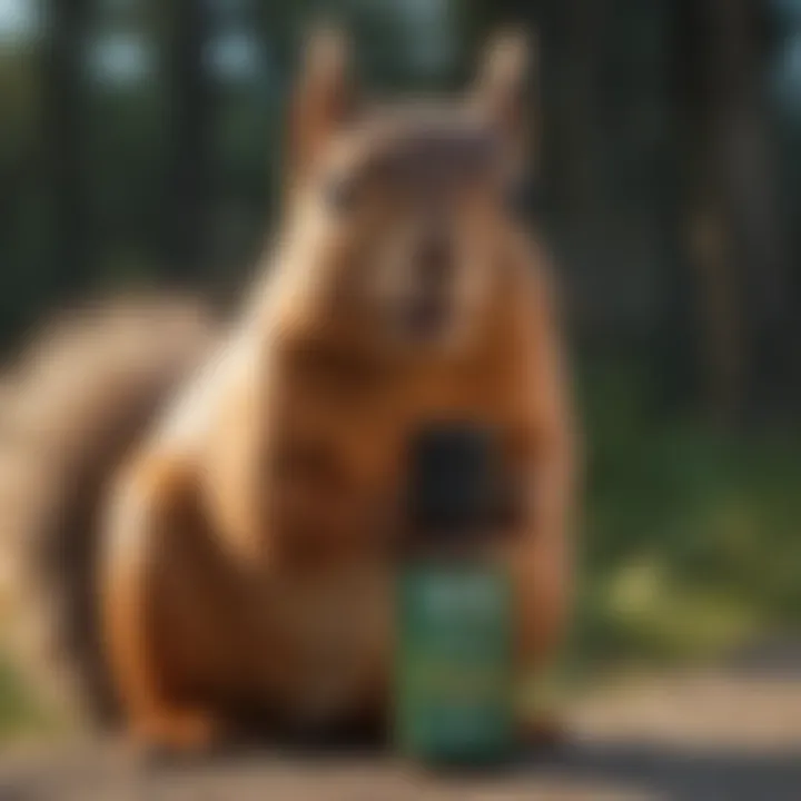 Essential oil blend for natural squirrel repellent