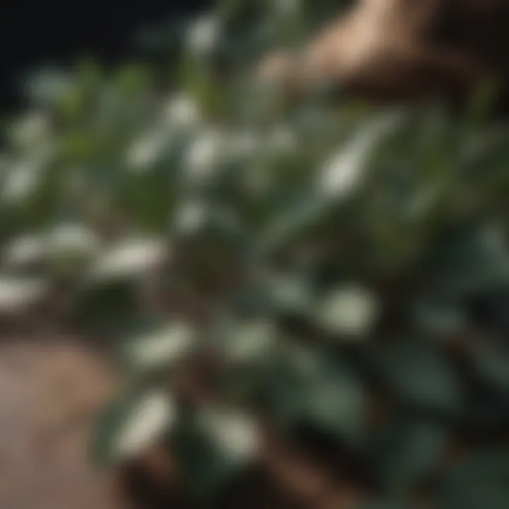 Eucalyptus leaves exuding insect-repelling aroma