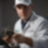 A professional pest control technician at work