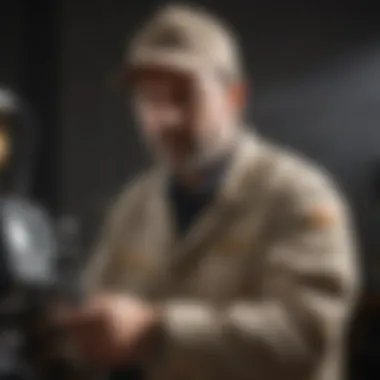 Expert Pest Control in Action Professional pest control technician applying treatment