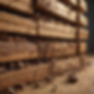 Termite-infested wooden structure