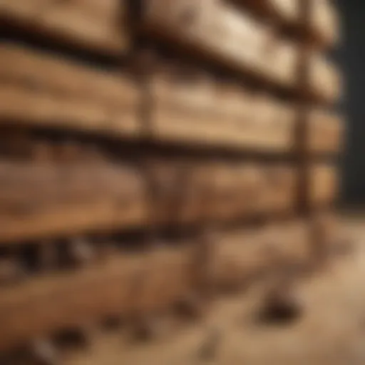 Termite-infested wooden structure