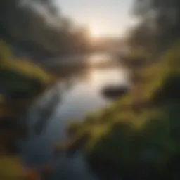 Natural habitat showcasing bay ecosystems