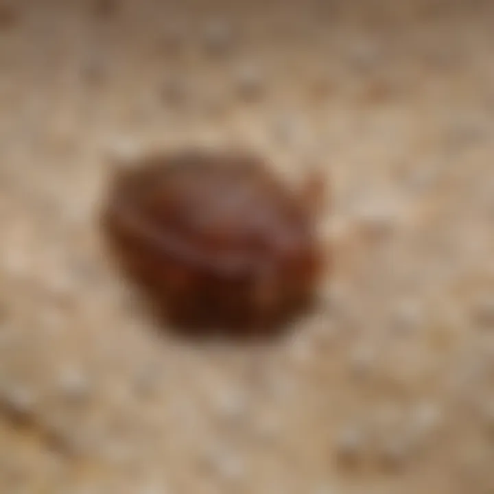 Microscopic view of bed bug egg under magnification