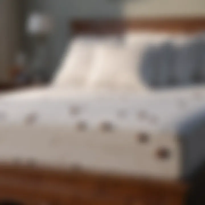 Infested bed frame with multiple bed bugs visible