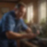 Professional pest control technician at work