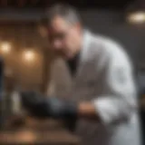 A technician conducting pest inspection