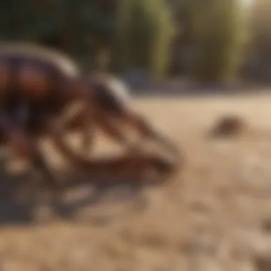 Maternal Care Among Arizona Scorpions Scorpion with young offspring