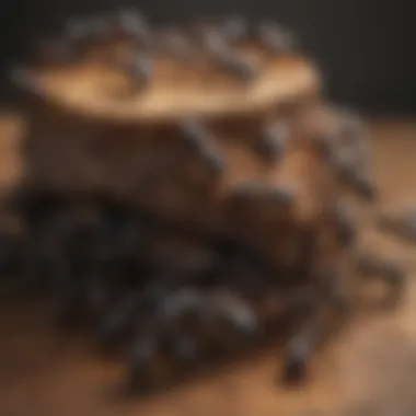 Illustration showcasing compact carpenter ant social structure