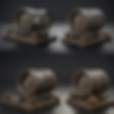 Design Variations of Piston Rat Traps Comparison of different piston rat trap designs showcasing variety and functionality.