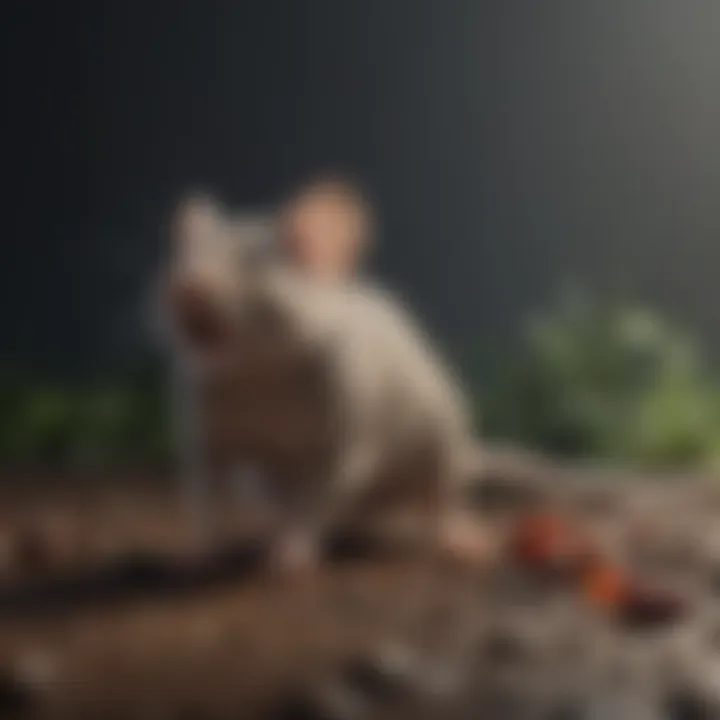 Illustration showing symptoms of mouse poison ingestion