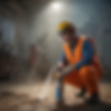 Safety Measures for Using Powder Dusters Visual representation of safety measures while using insecticide powder dusters.