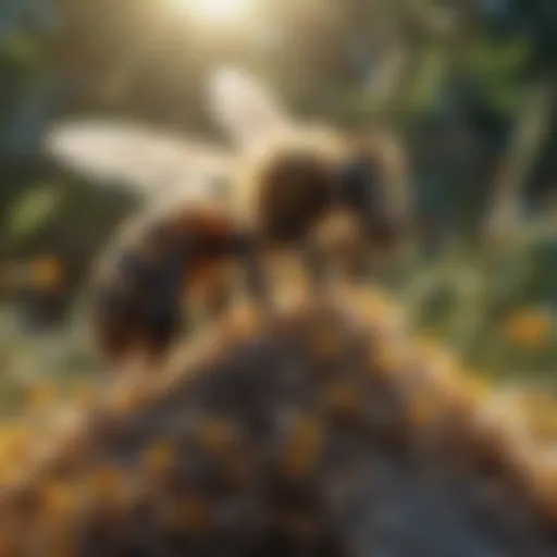 Bees in a natural habitat