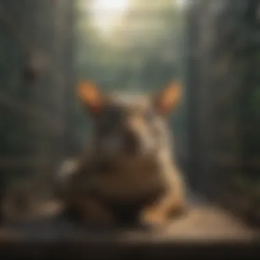 Diverse wildlife caught in cage trap