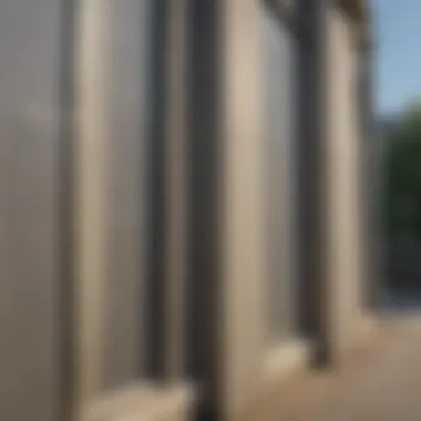 Commercial building with micromesh wind barriers installed