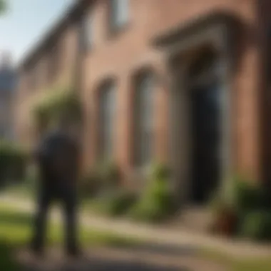 Technician inspecting property for pest control
