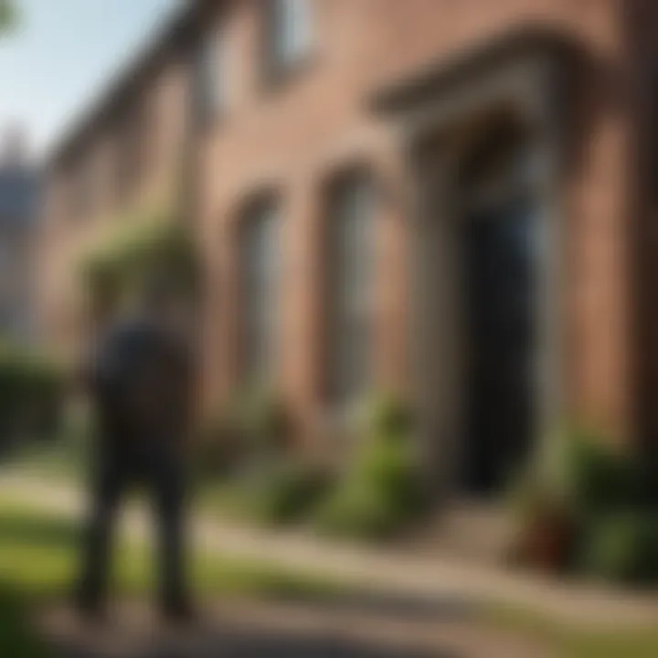 Technician inspecting property for pest control