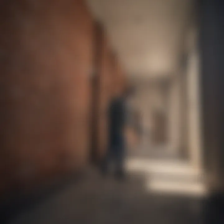 Illustration showing a pest control professional inspecting a building