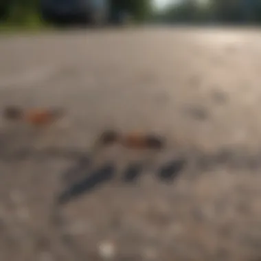 Communication Among Florida Pavement Ants Close-up of Florida pavement ants communicating