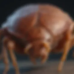 Detailed close-up of bed bug anatomy