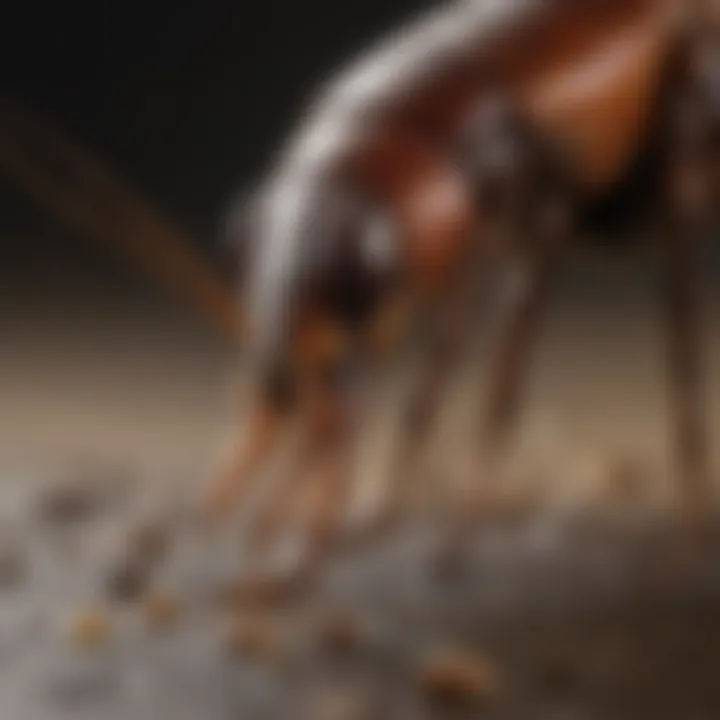 Feeding Behavior of Apex Roach Detailed close-up of an apex roach highlighting its feeding behavior