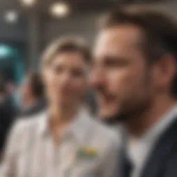 Professional networking at a modern conference