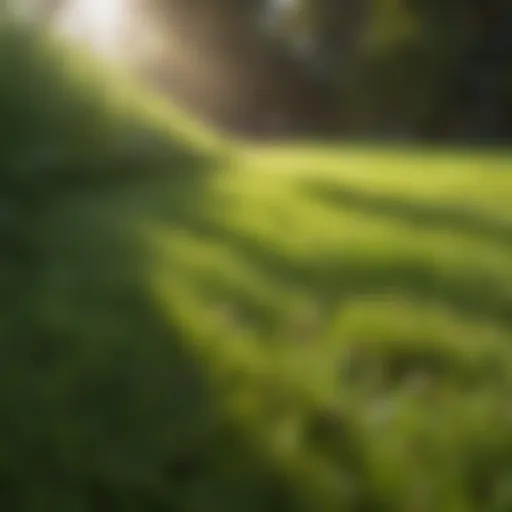 Healthy green lawn with vibrant colors