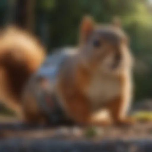 Illustration showcasing the concept of ultrasound technology used to repel squirrels