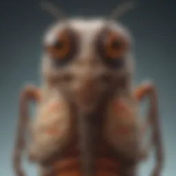 Illustration depicting the anatomy of booklice