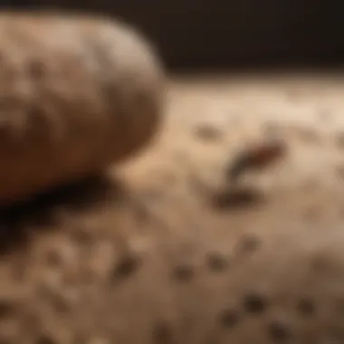 Inspecting Termite Infestation Exterminator examining termite damage