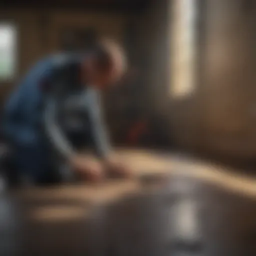 Exterminator inspecting for pests in Middleton