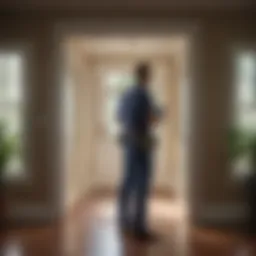 Professional exterminator inspecting a home for pests in Chattanooga, TN