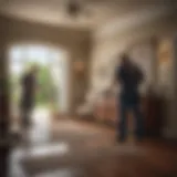 Exterminator inspecting a home for pests in Temecula