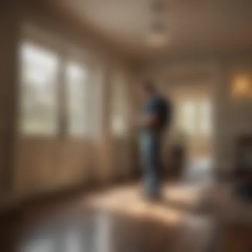 Exterminator inspecting a property in Fairfax, VA