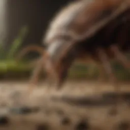 Exterminator inspecting a tick-infested area