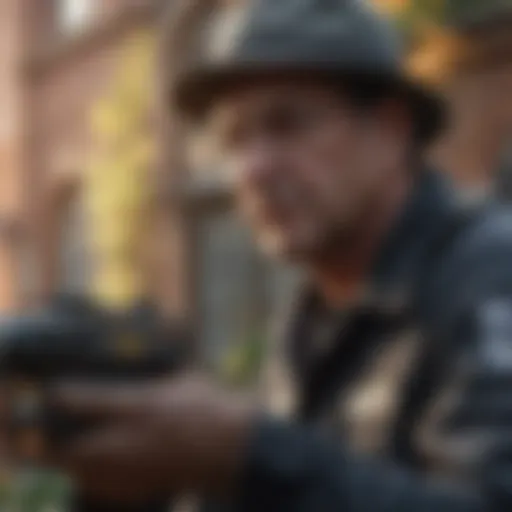 Exterminator in Philadelphia at work