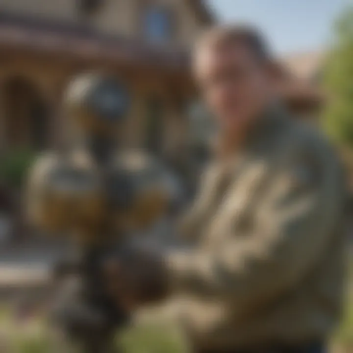 Exterminator showing Arvada homeowner preventive measures against pests