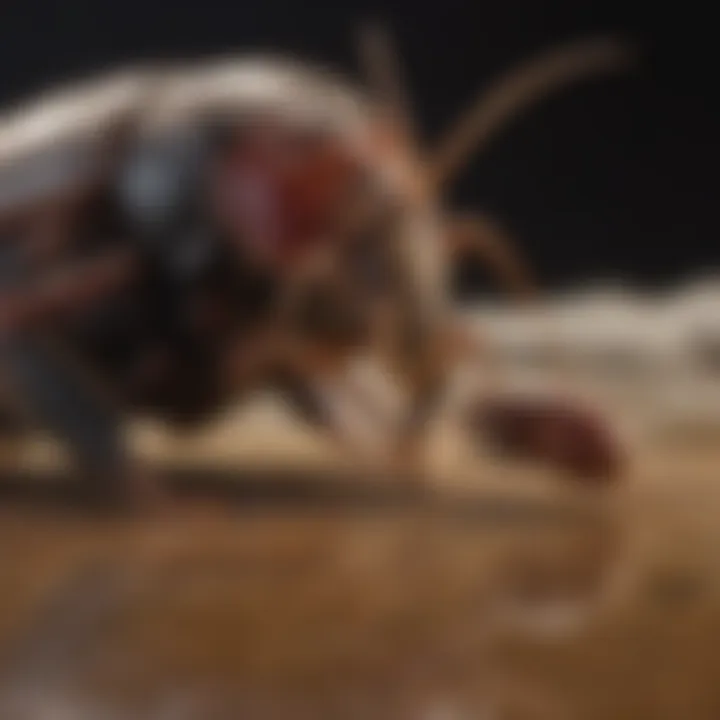 Exterminator in protective gear inspecting bed bug infestation