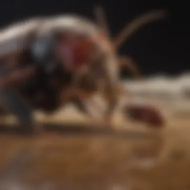 Precision Defense: Exterminator Inspection Exterminator in protective gear inspecting bed bug infestation