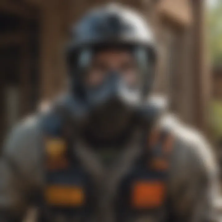 Shielding Environments with Precision Exterminator in protective gear tackling pest problem