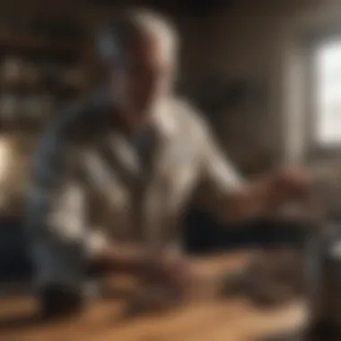 A consumer selecting an extermination service based on reviews