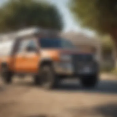 Exterminator truck with pest control equipment