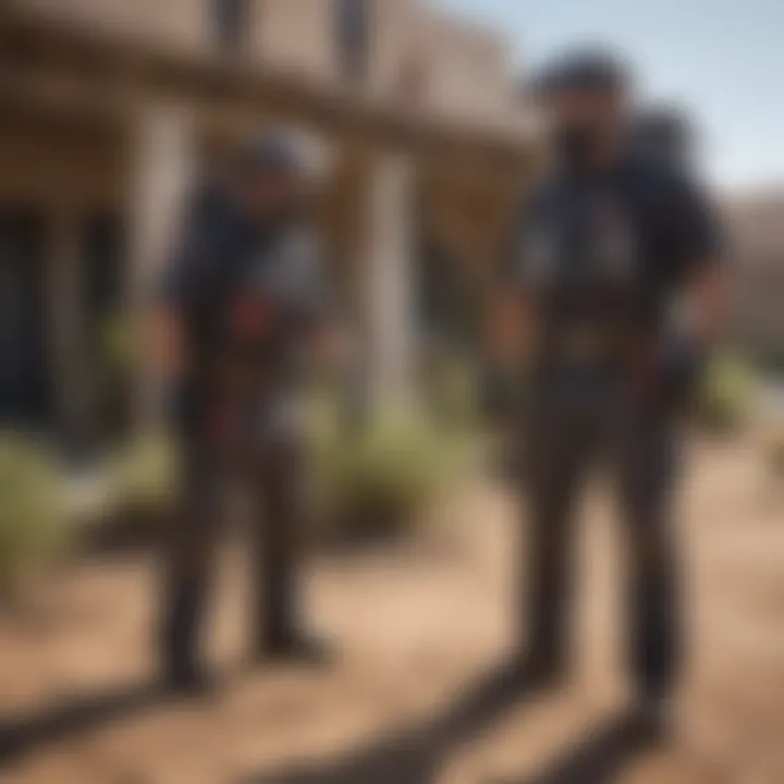 Efficient Exterminator Team in Action Exterminator Team Working on Site