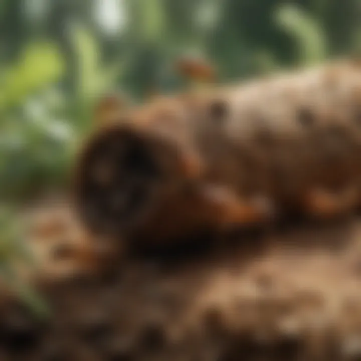 Termites engaging in cooperative foraging behavior
