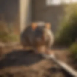 Exuby rat trap placed strategically in a rodent-infested area