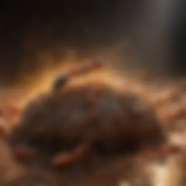 Illustration depicting fairness concept with fire ant bait