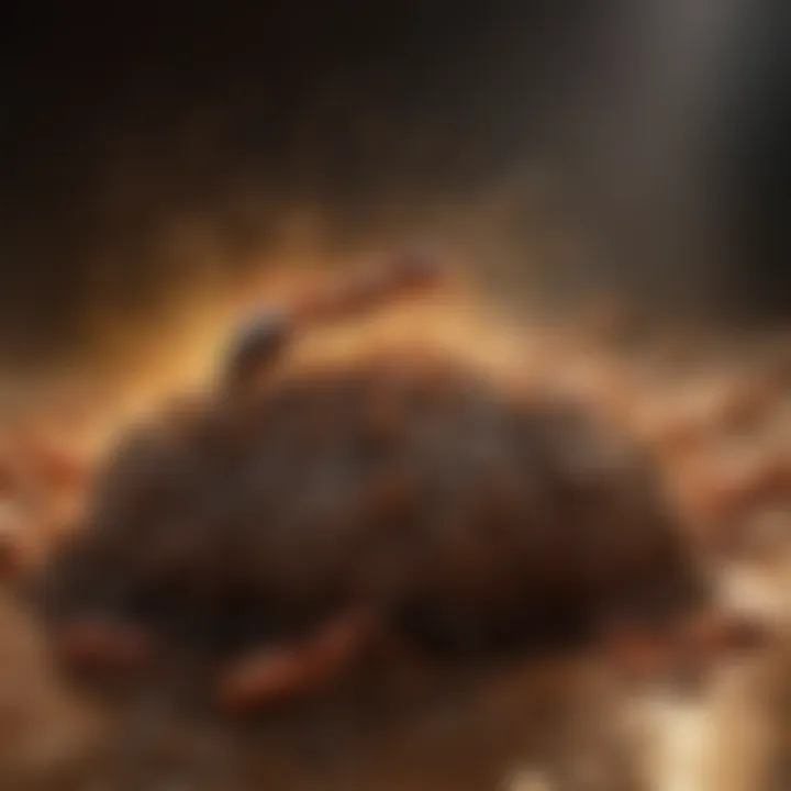 Illustration depicting fairness concept with fire ant bait